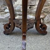 Colonial style pedestal table Indochina Asia vintage 1930s carved wood