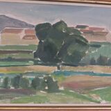 Sunset landscape by Arnold Axelsson