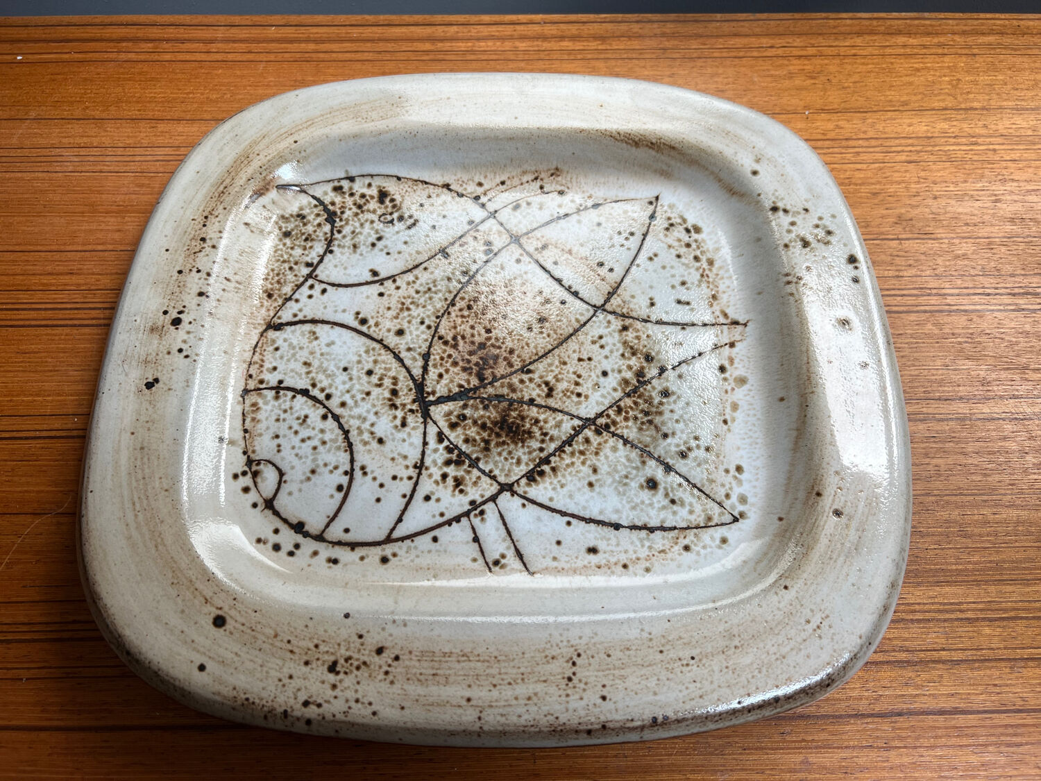 Jacques pouchain atelier dieulefit vintage earthenware dish 1960