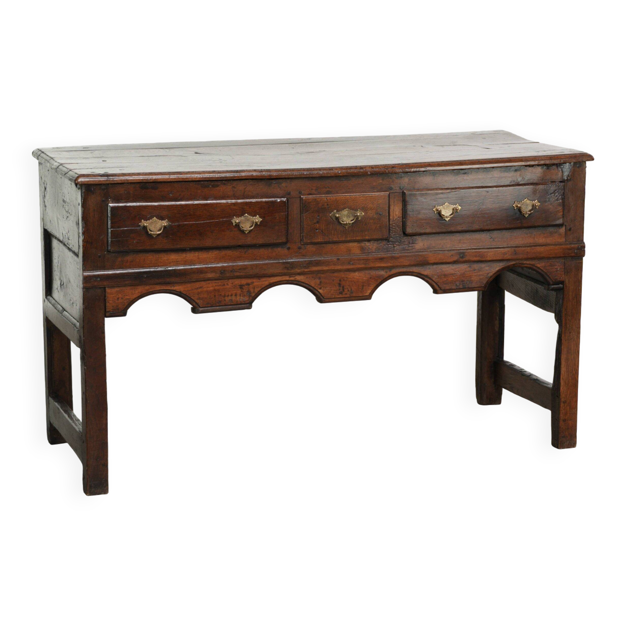 English dresser from the early 18th century made of oak with patina