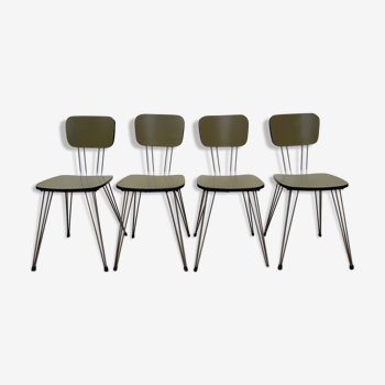 Série de 4 chaises en formica