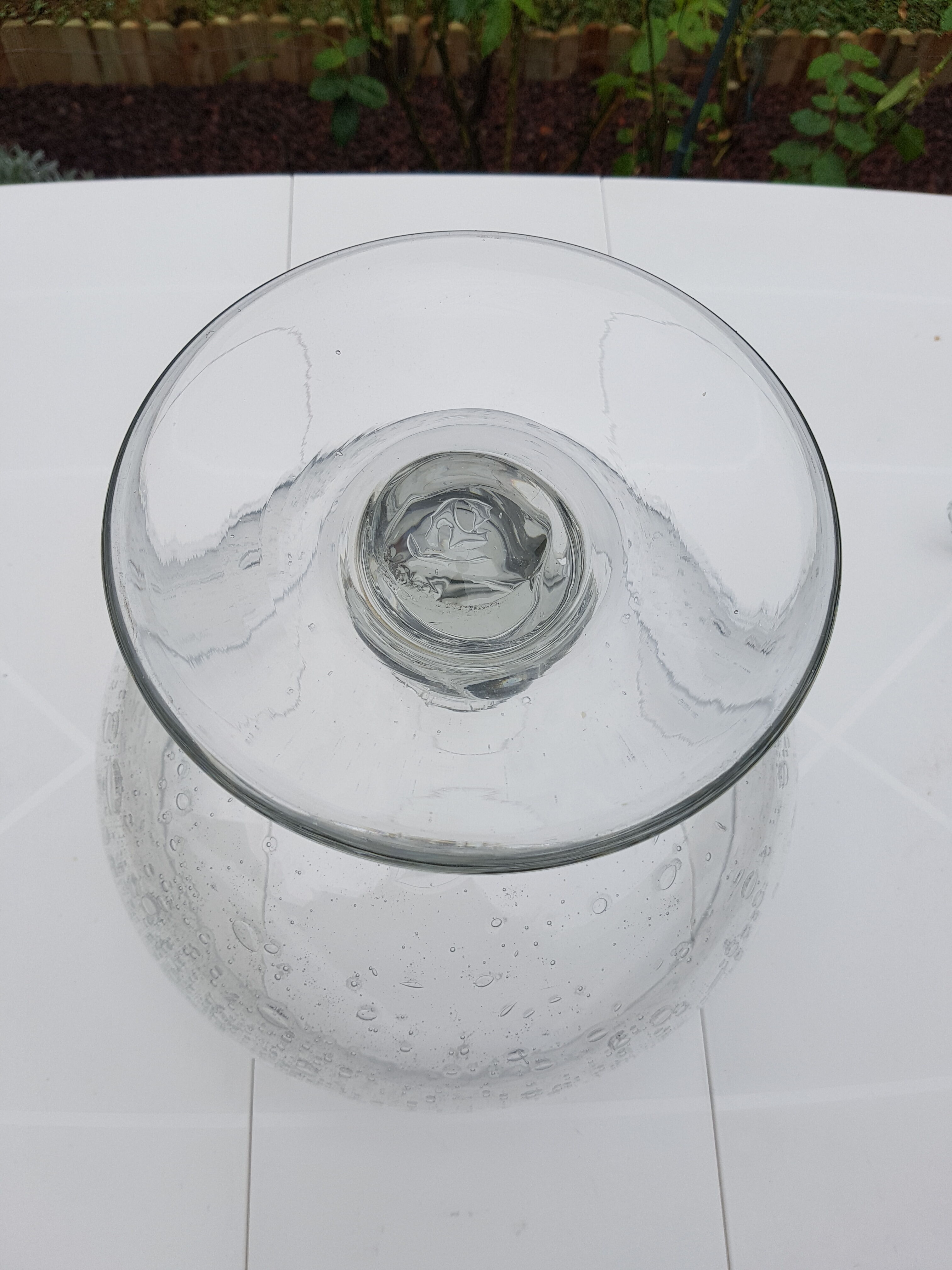 Biot bubbled glass sangria cut with ladle