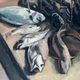 Still life with lobsters and fish, oil on canvas signed