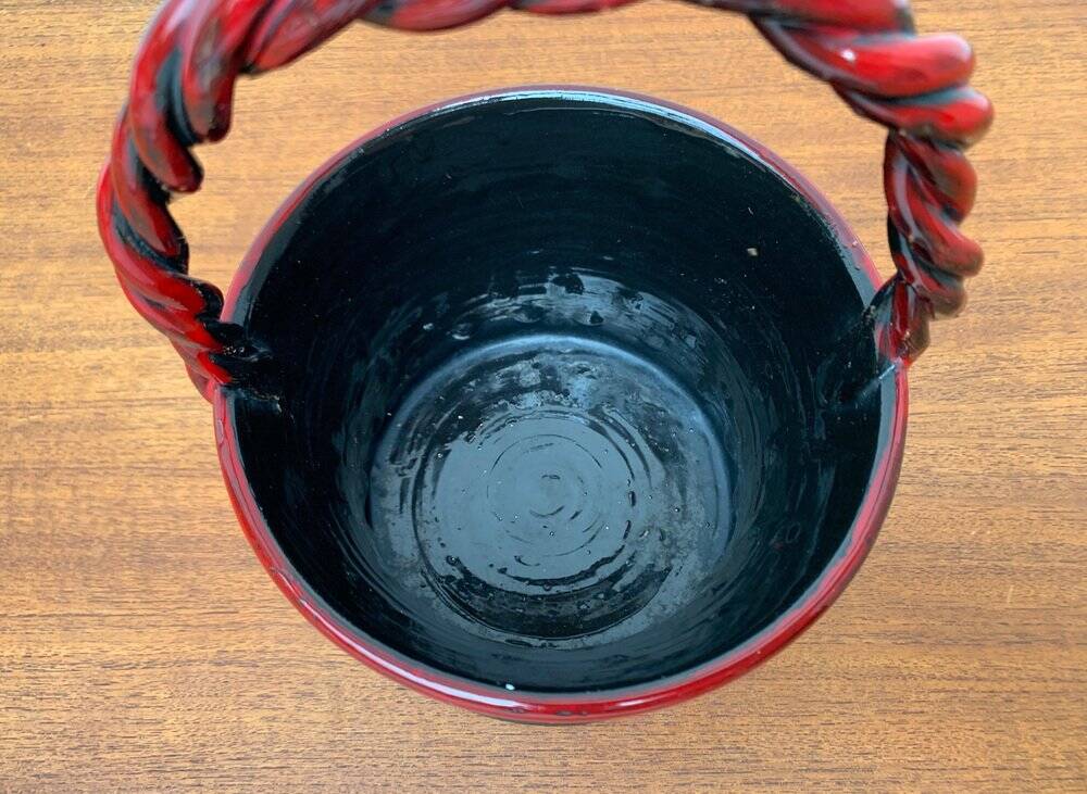 Italian ceramic vase Strawberries by Fratelli Fantullacci for Bitossi, 1960s