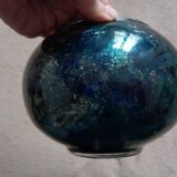 Glossy glass round vase by Jean Noêl Bouillet