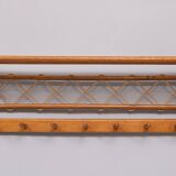 Solid Oak hanging Coatrack Johan Wulfers 1950s Holland