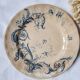 Antique dessert plates mismatched iron earth