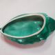 empty pocket cup leaf shape green ceramic slip