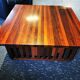 Table basse XL design vintage en bois exotique