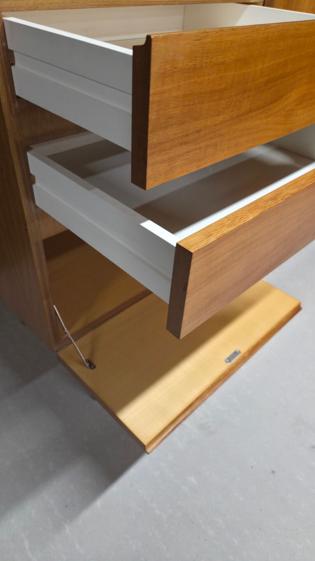 Walnut enfilade 1970 vintage design