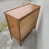 Vintage chest of drawers with compass feet and 4 drawers, 1950s