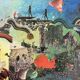 Very large surrealist collage framed by Alain Gaudet 1979