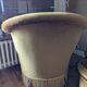 Fauteuil crapaud  velours de laine couleur caramel
