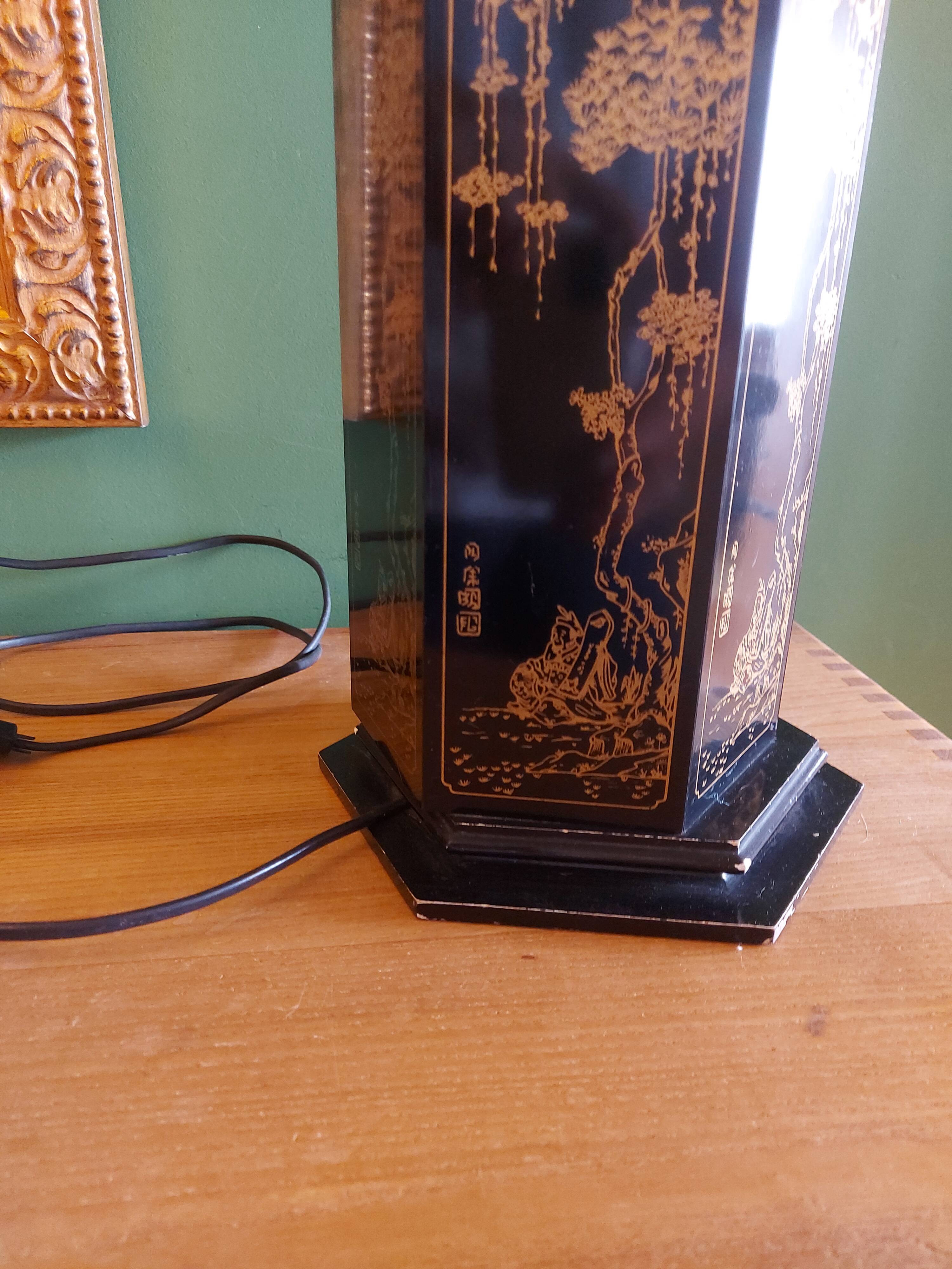 Lampe pagode , abat jour soie