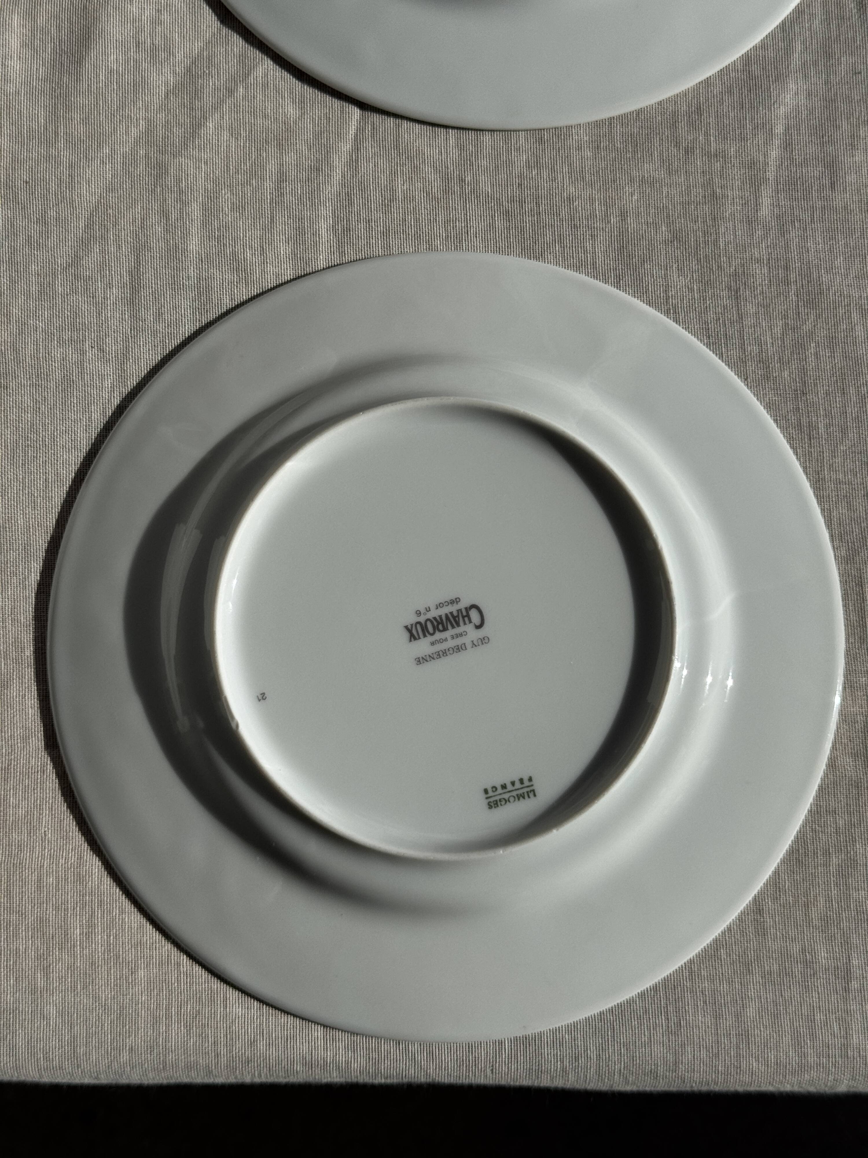 Set of 12 cheese plates France Chavroux 1990s D 21.5