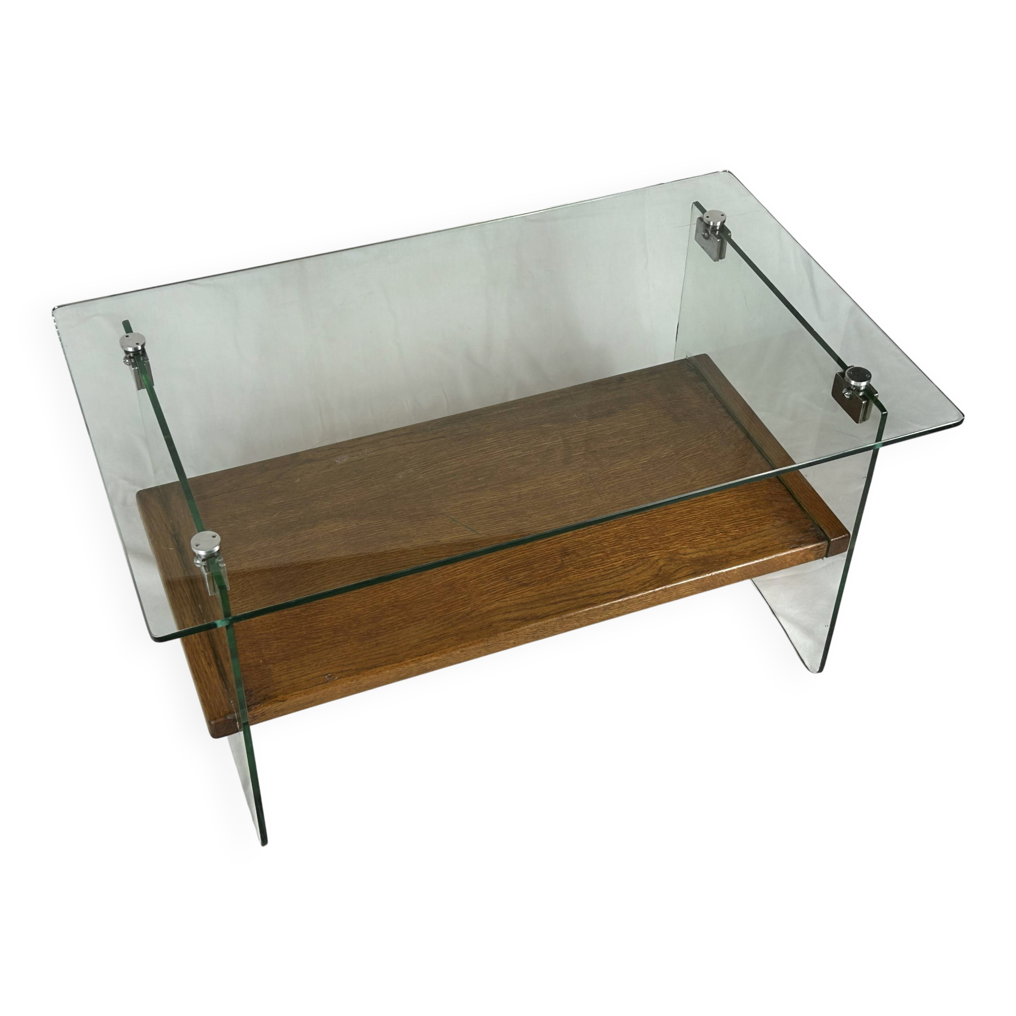 Glass coffee tables by André Monpoix