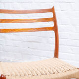 4x Niels O. Møller chair Model 78 in Teak