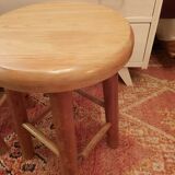 Pair of vintage wooden stools