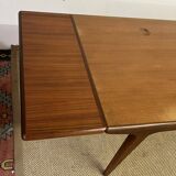 Scandinavian style teak table with extensions
