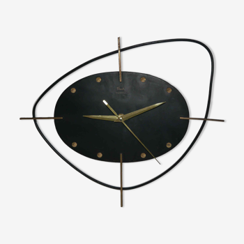 Wall clock "Flash transistor" 60's metal