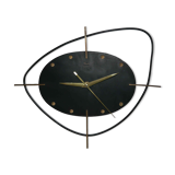 Wall clock "Flash transistor" 60's metal