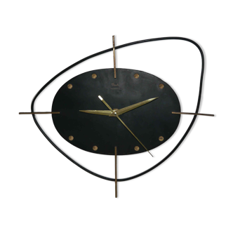 Wall clock "Flash transistor" 60's metal