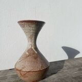 Beige stoneware ceramic vase