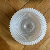 Molded glass flower wall light