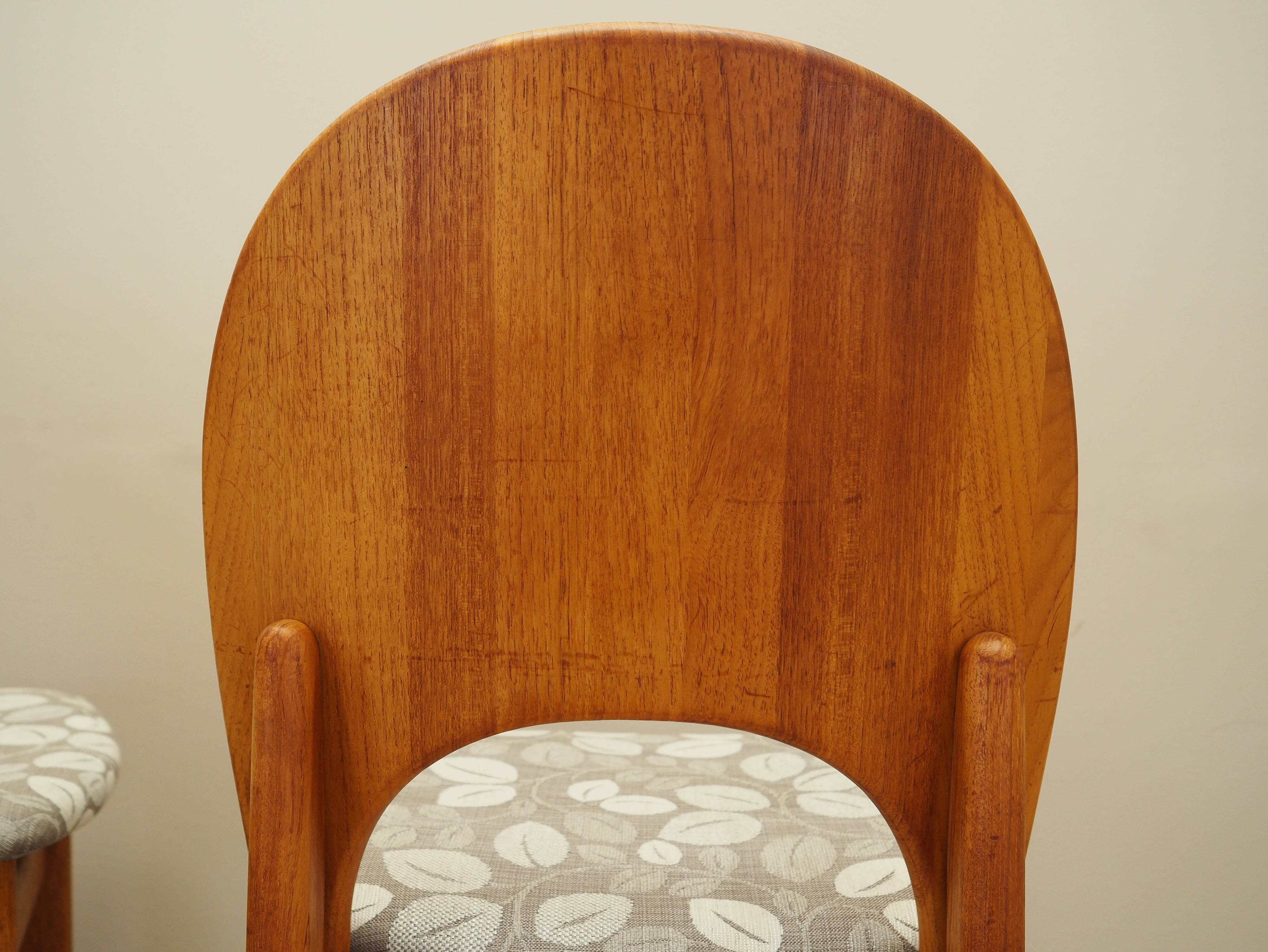 Set of four teak chairs, Danish design, 1960s, designer: Niels Koefoed, man