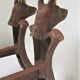 pair of zoomorphic chenets cast iron brass vintage buff