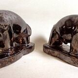 Pair of bookends 1960s Stylised Bull