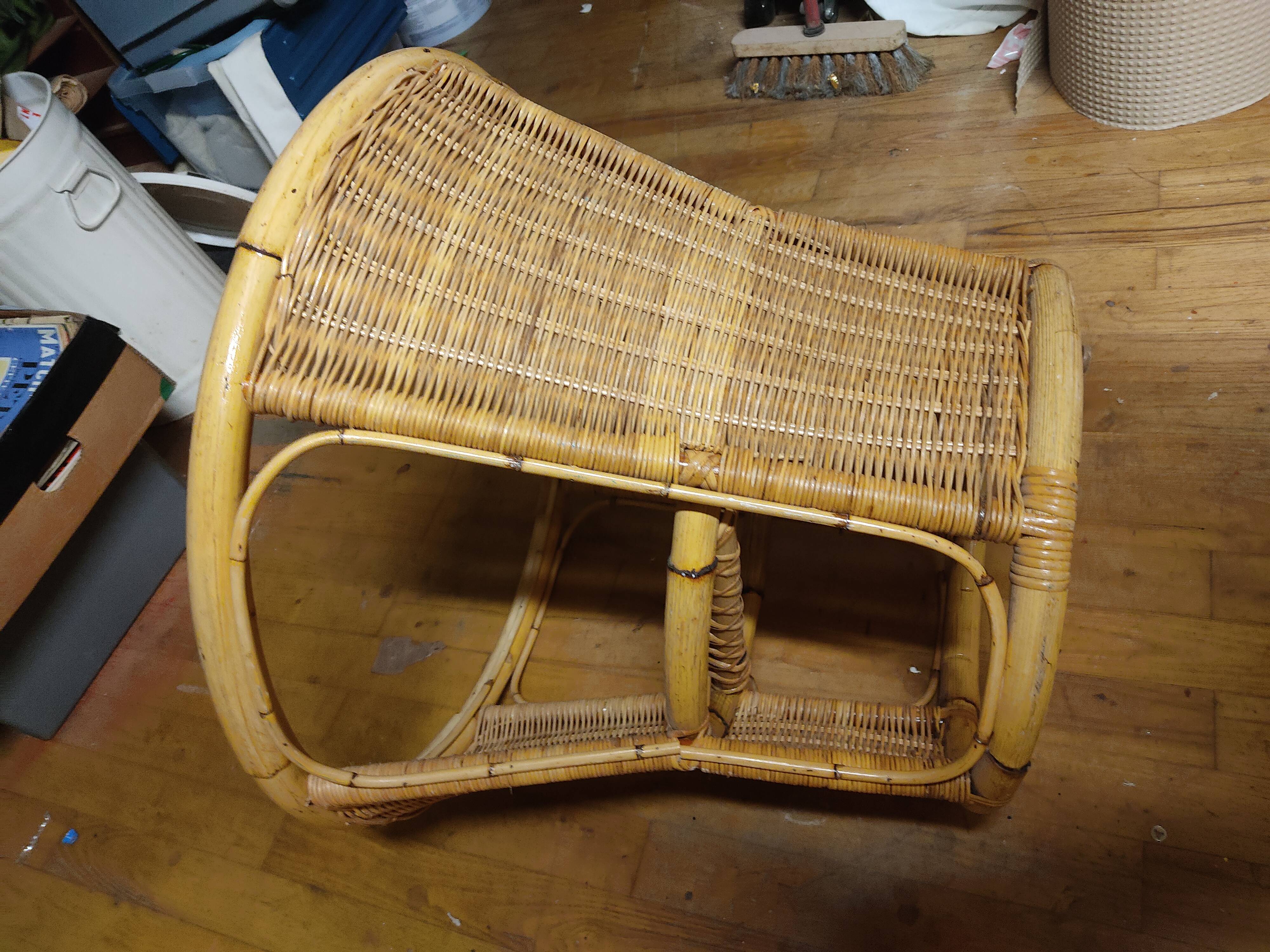 Vintage rattan coffee table