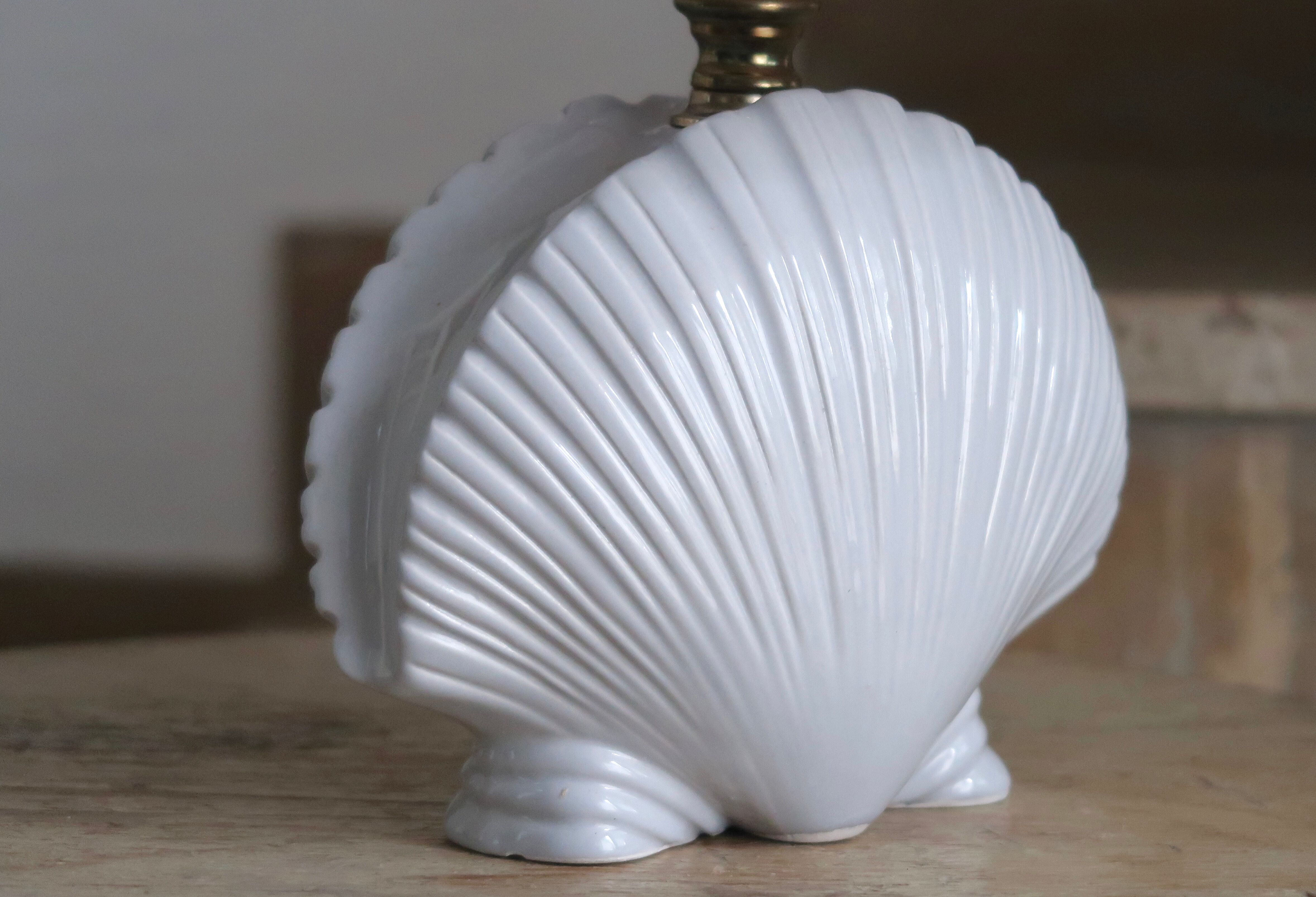 Ceramic shell lamp, 80s