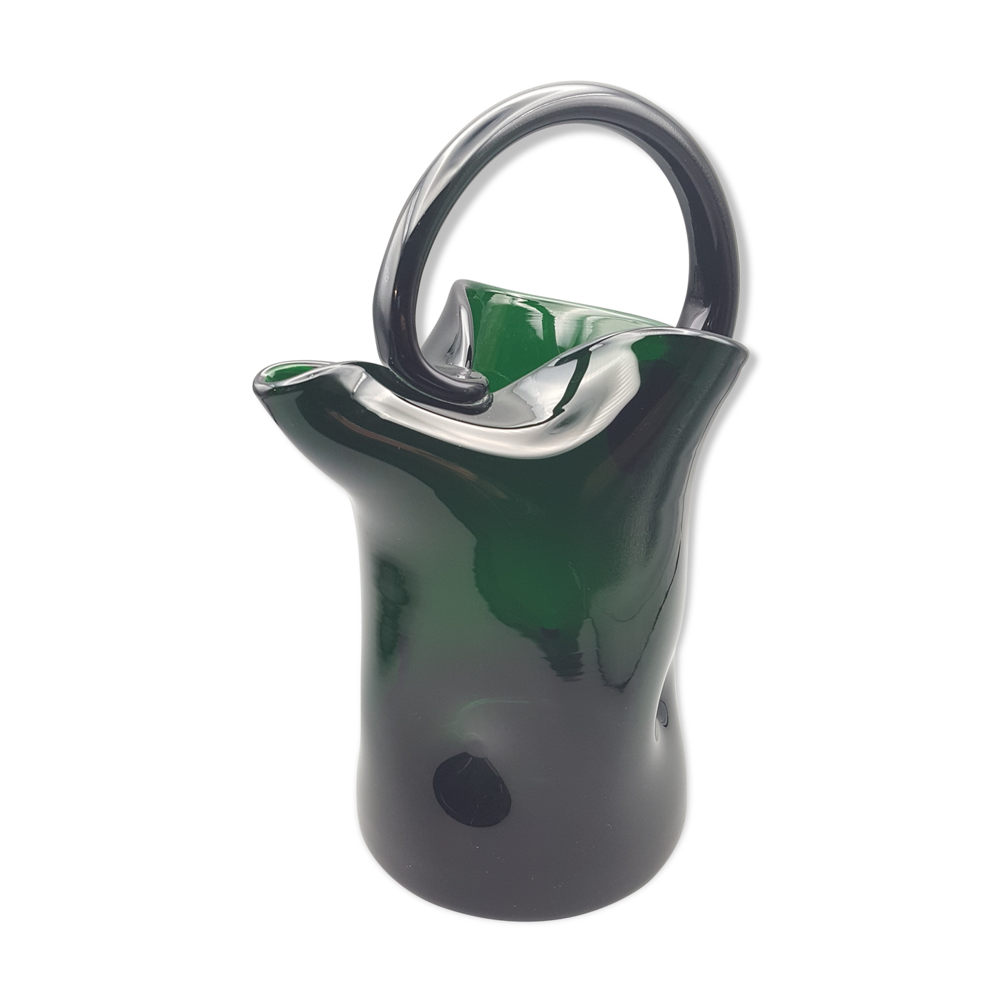 thick blown glass carafe pitcher 2 kg