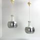 Glass and aluminum pendant light, design Rolf Krüger for Staff Leuchten, P118