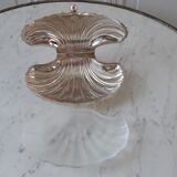 Butter dish / empty pocket shell silver metal years 40-50 hallmarked
