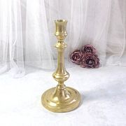 19th century gilded copper torch candle holder