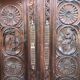 Antique Breton oak cabinet, richly carved