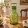 Carafe vintage en verre vert texturé avec bouchon assorti – H25 cm