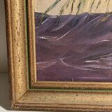 Old painting still life bouquet of flowers