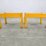 Set of Three Mid-Century Wooden Plant Stands, Czechoslovakia 1970s