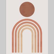 4 impressions d'art géométriques avec des cercles et des lignes