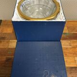 Cristalleries de Lorraine: large faceted bowl on crystal pedestal