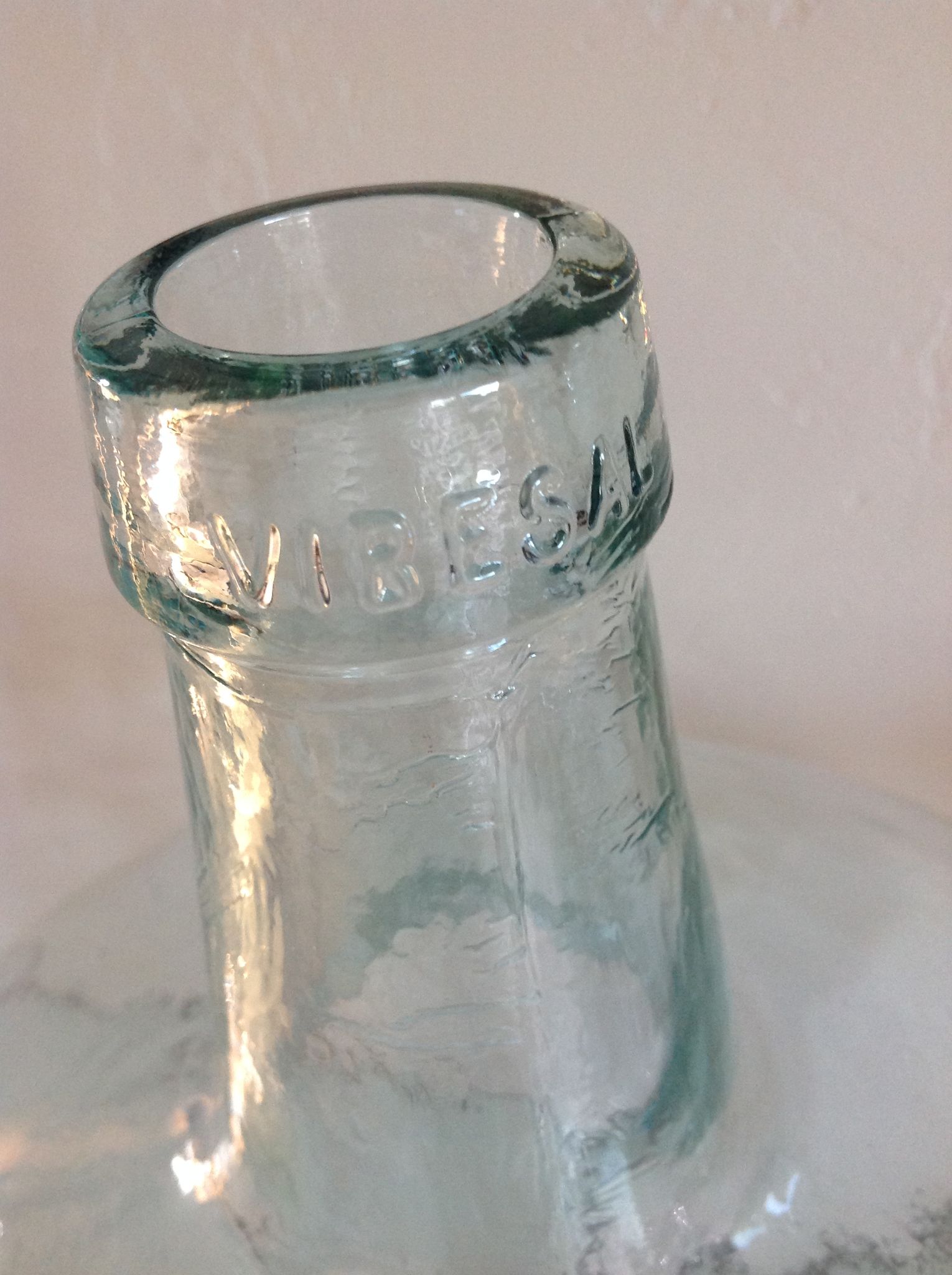 Dame -jeanne Vibesal 20 L in transparent glass / vintage 60s-70s