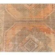 3'6x12'6 Orange Brown Vintage Turkish Hand-Knotted Runner Rug 110x385