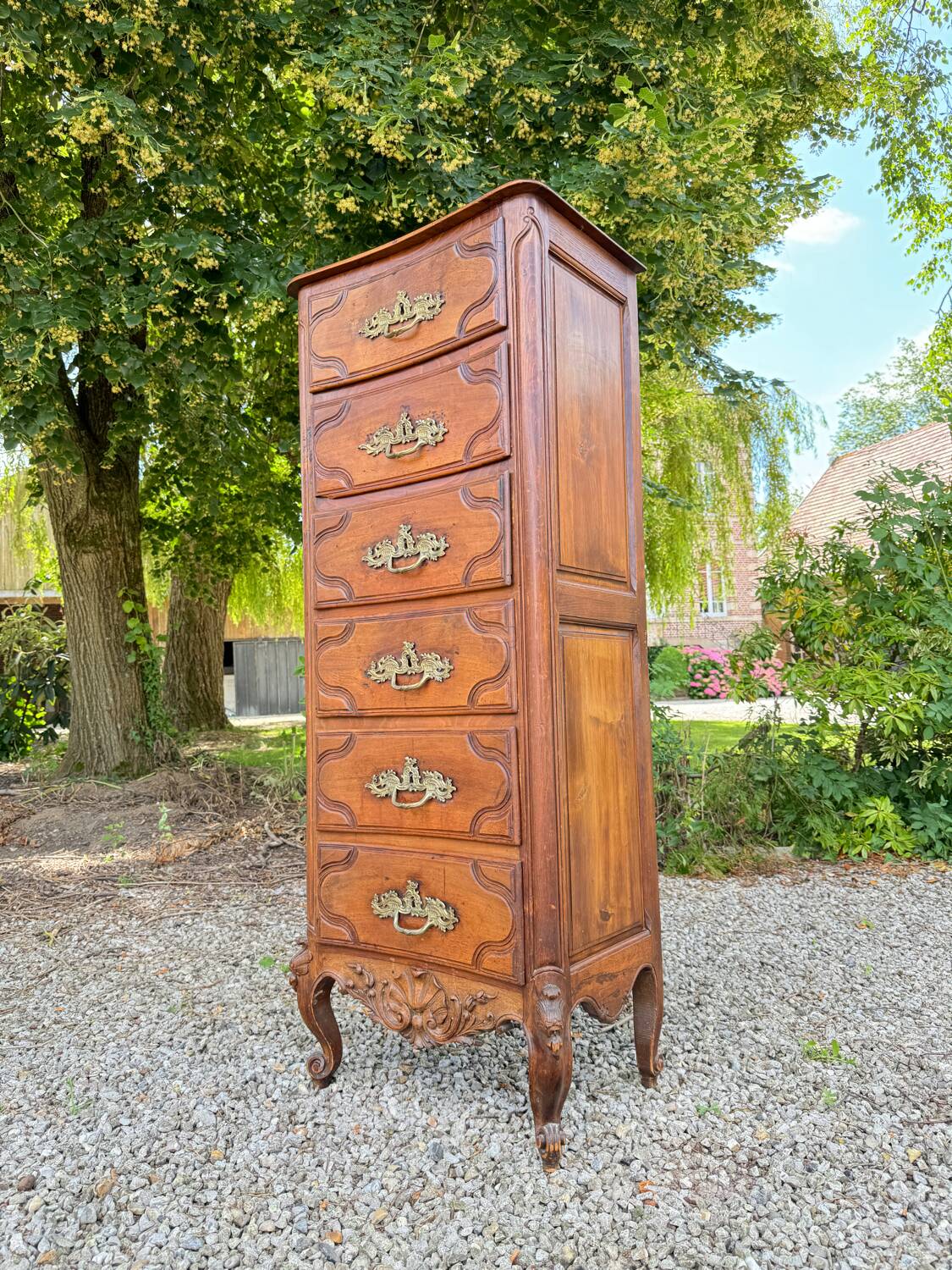 Chiffonnier En Noyer De Style Régence XIX Eme Siècle