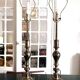 pair of american brass lamps