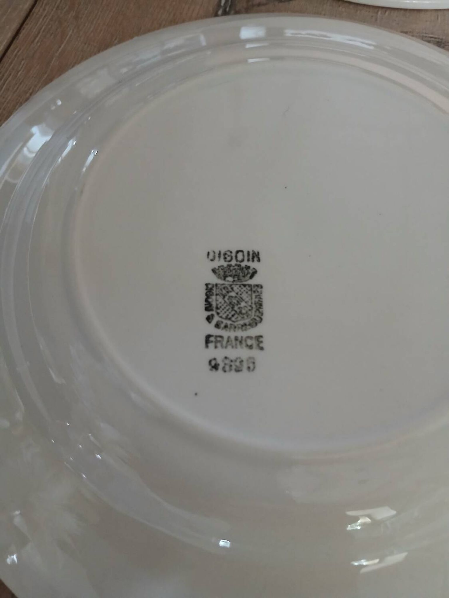 6 old Digoin and Sarreguemines dinner plates