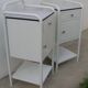 Pair metal nightstands  70s