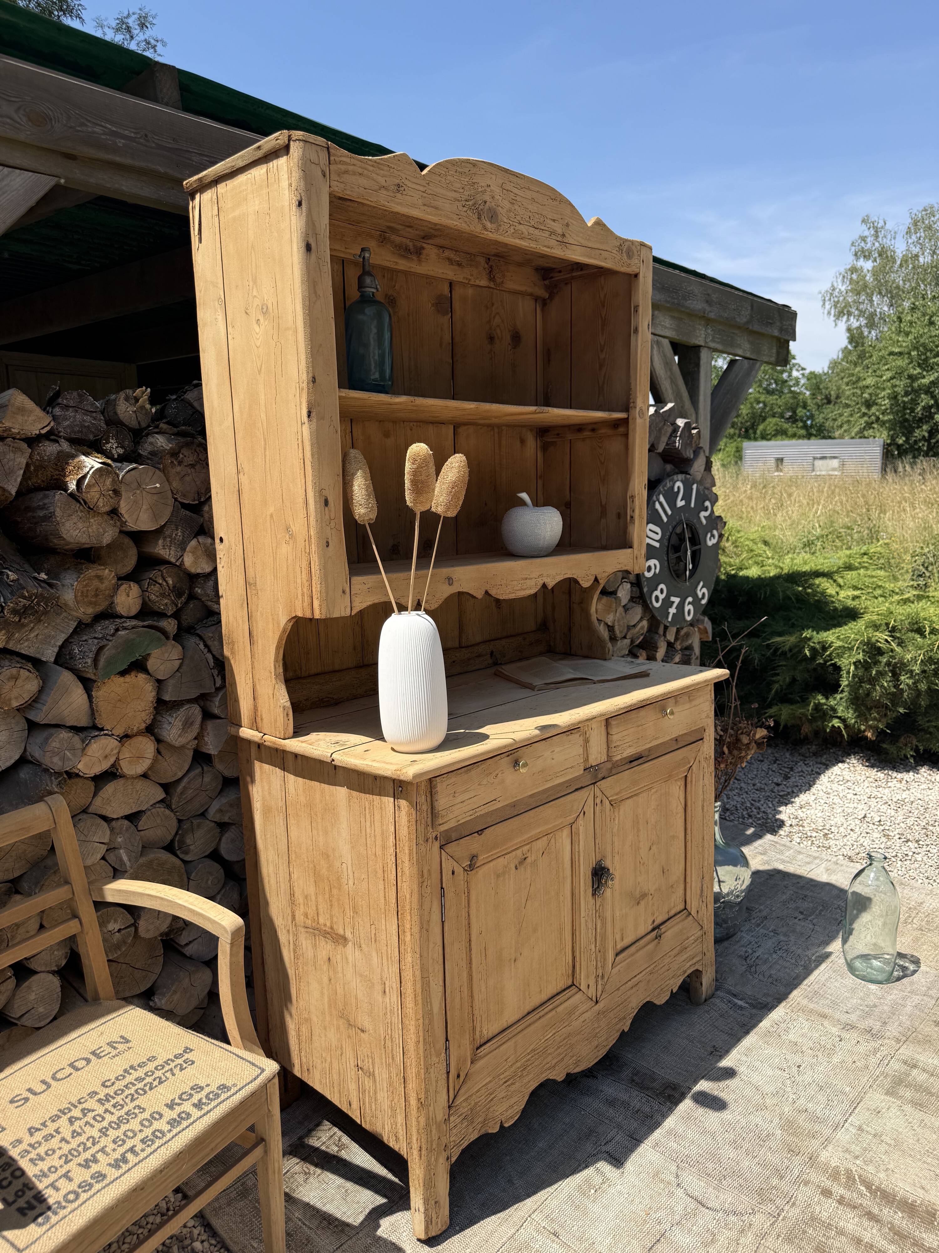 Solid wood sideboard / Two-body buffet